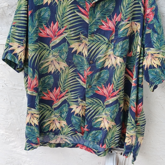 28 PALMS HAWAIIAN 2XL SHIRT Casual dress button-up bird of paradise Multicolor - Picture 3 of 8